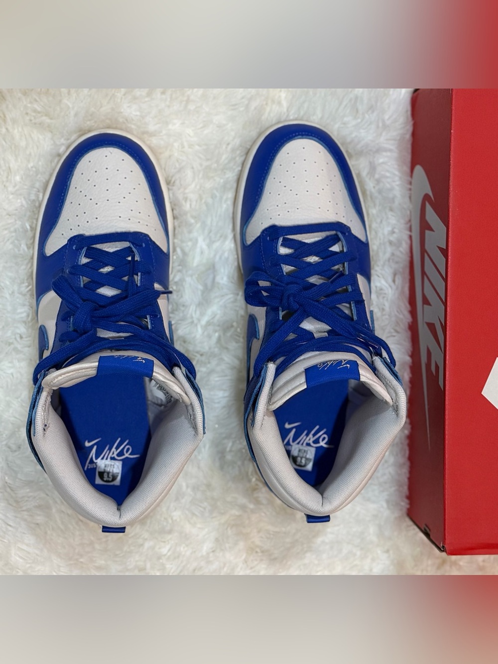 Men’s Nike Dunk High Retro SE Phantom Racer Blue Gum - Size 9.5 - FV6612 - Picture 7 of 10